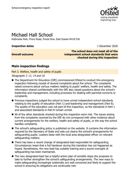 Michael Hall School Kidbrooke Park, Priory Road, Forest Row, East Sussex RH18 5JA