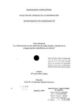 La Información En Las Emisoras De Radio Locales