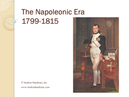 The Napoleonic Era 1799-1815