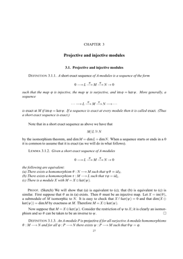 Projective and Injective Modules