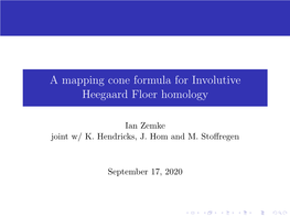 A Mapping Cone Formula for Involutive Heegaard Floer Homology