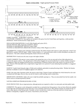 Moths of North Carolina - Early Draft 1