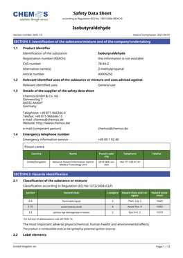 Isobutyraldehyde