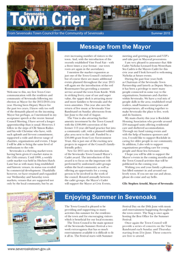 Message from the Mayor Enjoying Summer in Sevenoaks