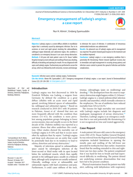 Emergency Management of Ludwig's Angina