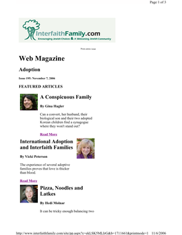 Web Magazine Adoption