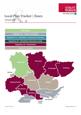 Local Plan Tracker | Essex January 2021 Week Commencing 6 February 2017