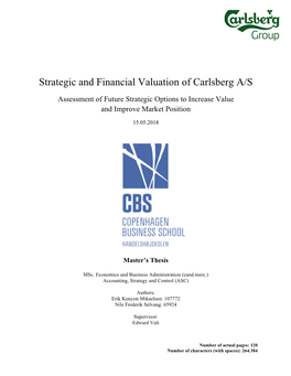 Strategic and Financial Valuation of Carlsberg A/S