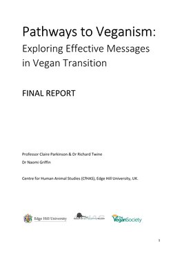 Pathways to Veganism Full Report