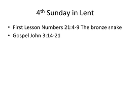 4Th Sunday in Lent