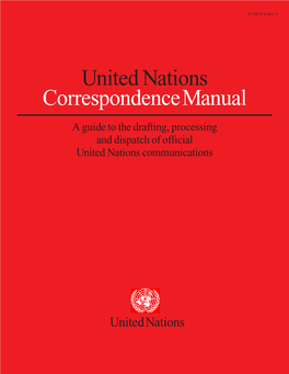 United Nations Correspondence Manual