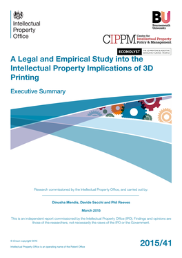 A Legal and Imperical Study Into the Intellectual Property Implications Of