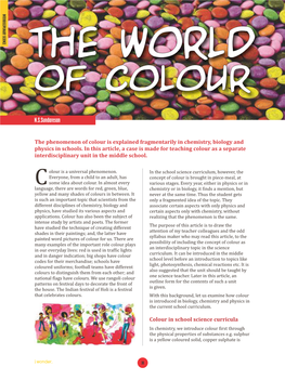 N.S.Sundaresan the Phenomenon of Colour Is Explained Fragmentarily