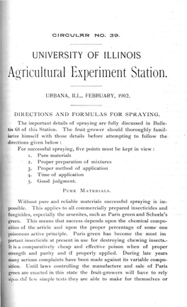 Agricultural Experiment Station