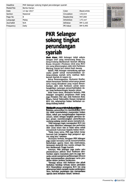 PKR Selangor Sokong Tingkat Perundangan Syariah
