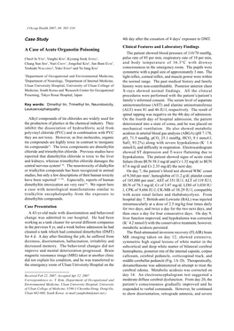 A Case of Acute Organotin Poisoning the Patient Showed Blood Pressure of 110/70 Mmhg