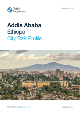 Addis Ababa Ethiopa City Risk Profile