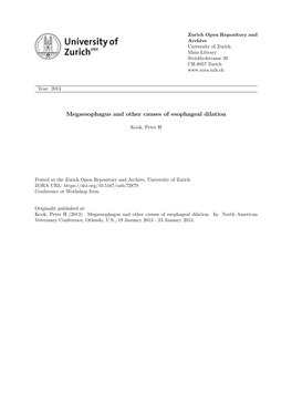 Megaesophagus and Other Causes of Esophageal Dilation