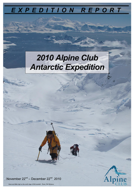 2010 Alpine Club Antarctic Expedition