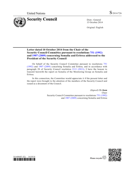 S/2014/726 Security Council
