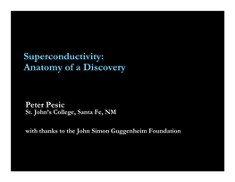 Superconductivity APS Lecture