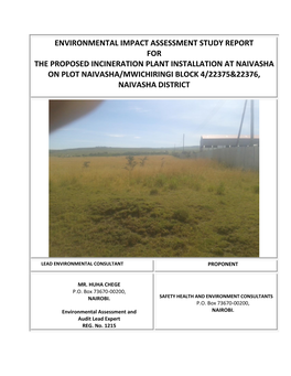 EIA 1311 Incinerator in Naivasha Report