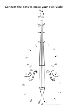 Connect the Dots to Make Your Own Viola! Worksheet 1