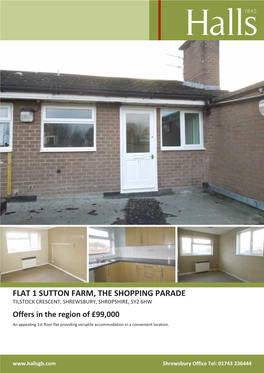 Flat 1 Sutton Farm, the Shopping Parade