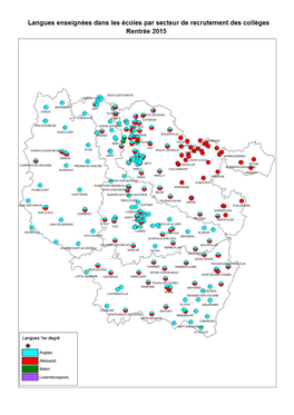 Implantation Des Langues LV1 En Collège Secteur Privé Sous-Contrat 2015-2016