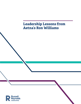 Leadership Lessons from Aetna's Ron Williams