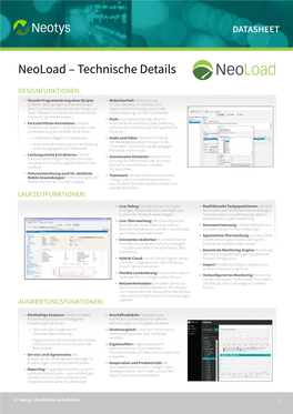 Neoload – Technische Details