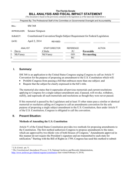 Bill Analysis and Fiscal Impact Statement