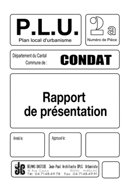 Rapport De Présentation