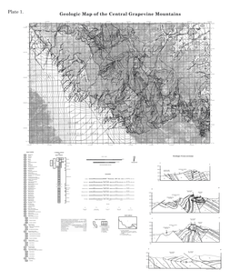 Plate 1. Geologic Map of the Central Grapevine Mountains