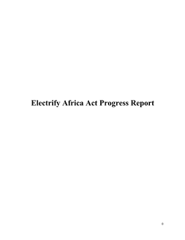 Final Electrify Africa Progress Report to Congress