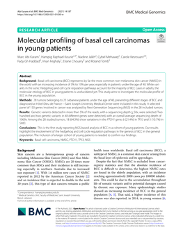 Molecular Profiling of Basal Cell Carcinomas in Young Patients