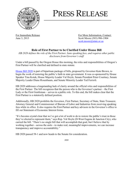 HB2020 Press Release