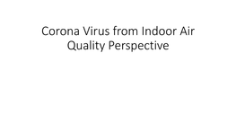 Introduction to Indoor Air Quality (IAQ)