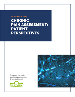 Chronic Pain Assessment: Patient Perspectives