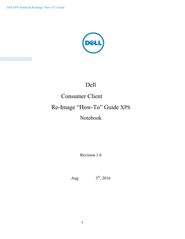 Dell XPS 13-9350 Re-Image Guide