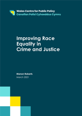 Improving Race Equality in Crime and Justice