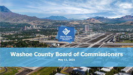 Washoe County Board of Commissioners May 11, 2021 2 Who We Are