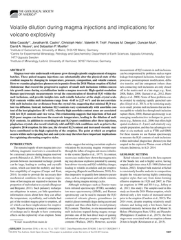 Volatile Dilution During Magma Injections and Implications for Volcano Explosivity