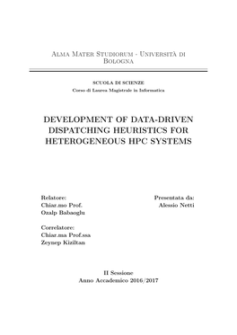 Development of Data-Driven Dispatching Heuristics for Heterogeneous Hpc Systems