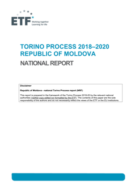Torino Process 2018–2020 Republic of Moldova National Report