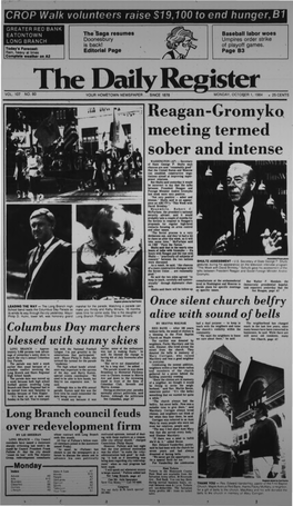 Reagan-Gromyko Meeting Termed Sober and Intense WASHINGTON (AP) - Secretary of State George P