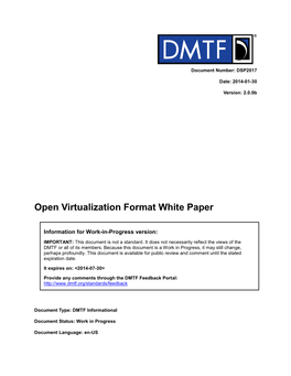 Open Virtualization Format White Paper