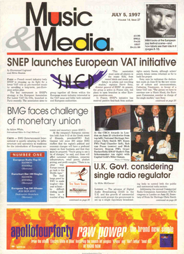 SNEP Launches European VAT Initiative