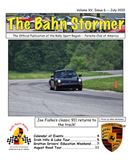 The Bahn Stormer the Official Publication of the Rally Sport Region -- Porsche Club of America