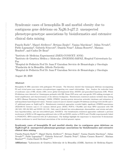 Syndromic Cases of Hemophilia B and Morbid Obesity Due to Contiguous